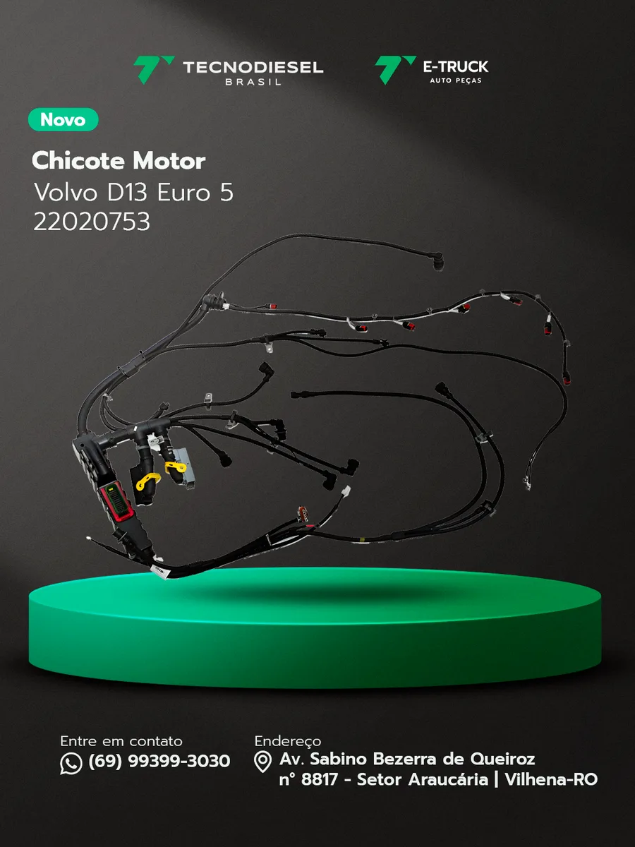 Chicote Elétrico do Motor Volvo D13 Euro 5