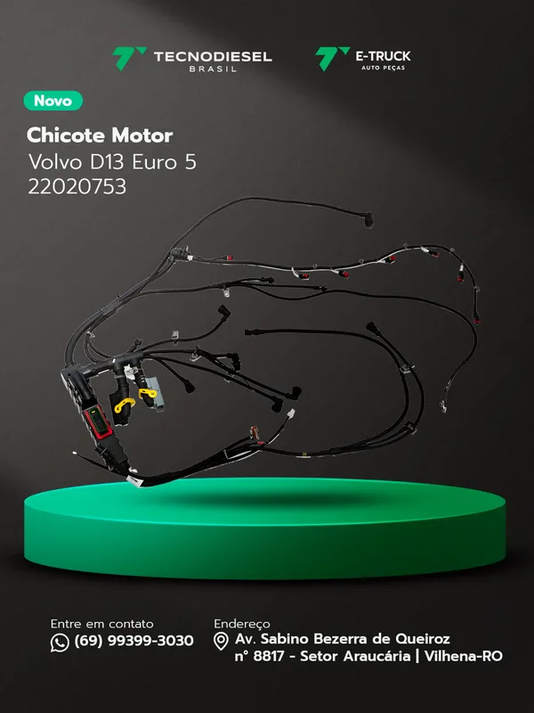 Chicote Elétrico do Motor Volvo D13 Euro 5