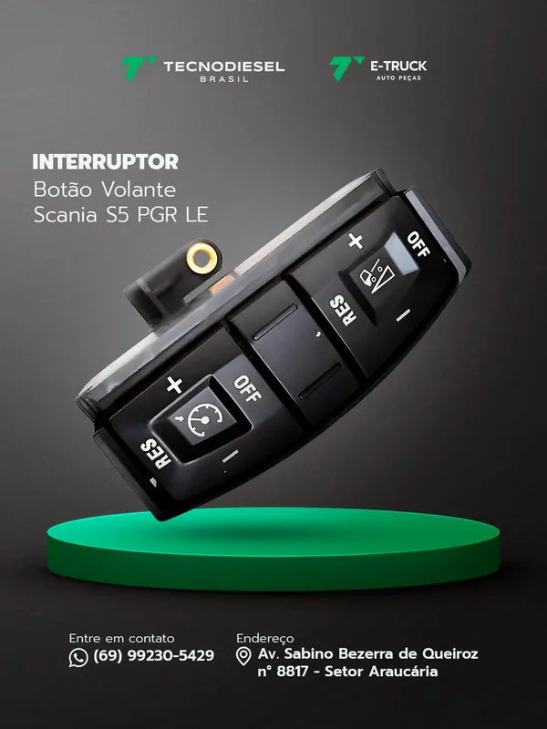 Interruptor Botão Volante Scania S5 PGR LE