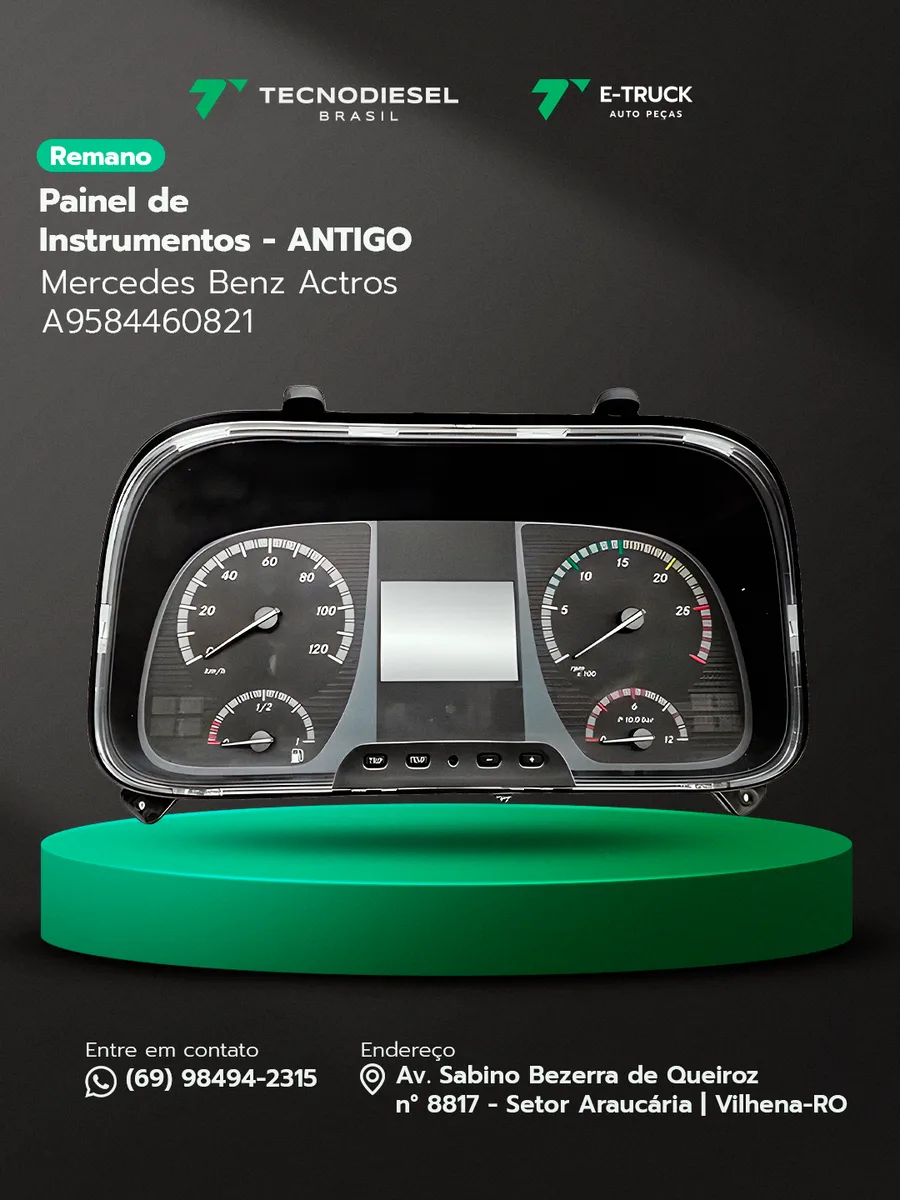Painel de Instrumentos Mercedes-Benz Actros Antigo (Remanufaturado)
