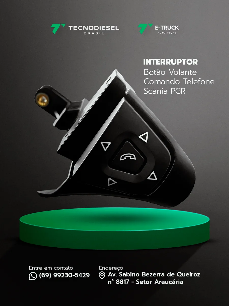 Interruptor Botão Volante Comando Telefone Scania PGR