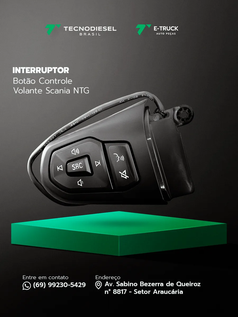 Interruptor Botão Controle Volante Scania NTG