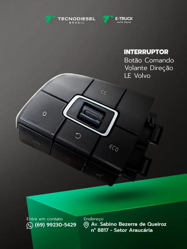 Interruptor Botão Comando Volante Direção LE Volvo