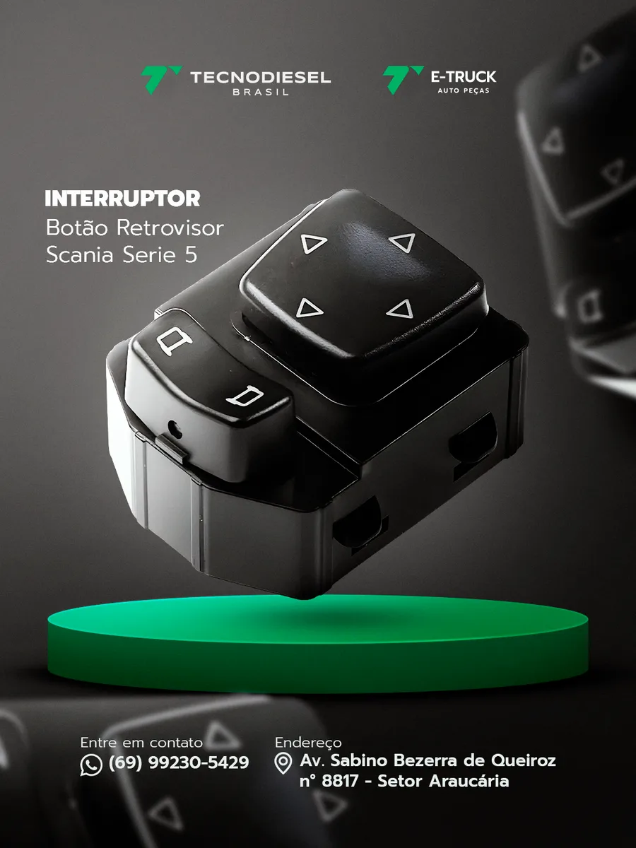 Interruptor Botão Retrovisor Scania Série 5